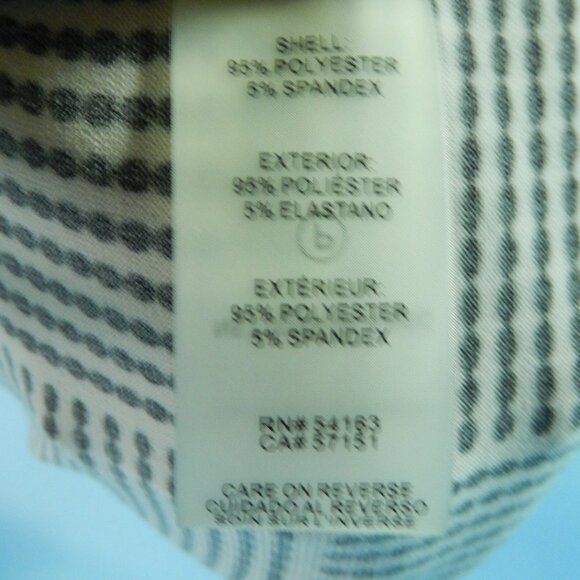 Calvin Klein Black & White Pleated Neck Career Shell Sleeveless Medium EUC - Picture 10 of 11